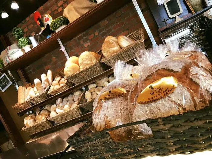 Fresh bread in a basket